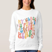 Sweatshirt Chemise de l'enseignant, ma classe remplie de coeu (Devant)