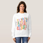 Sweatshirt Chemise de l'enseignant, ma classe remplie de coeu (Devant entier)