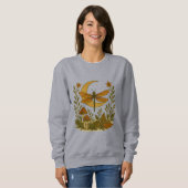 Sweatshirt Chemise de lune mystique à libellules - Forêt céle (Devant entier)