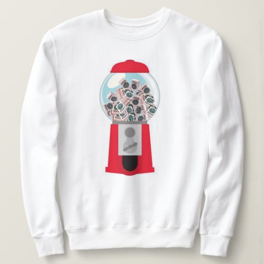 Sweatshirt Chemise de machine de boule de joker (Design devant)