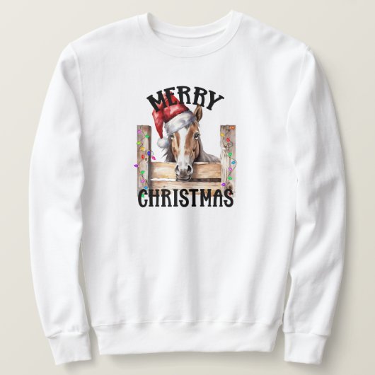 Sweatshirt Chemise de Noël (Design devant)