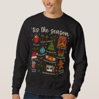 Sweatshirt Chemise de Noël 'C'est la saison' à motifs iconiqu