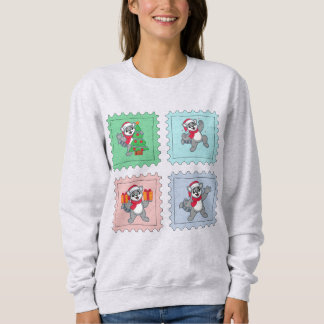 Sweatshirt Chemise de Noël de Raton Laveur,Amoureux de Raton