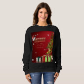 Sweatshirt “Chemise de Noël de saison joyeuse” (Devant entier)