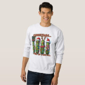 Sweatshirt Chemise de Noël drôle de cornichon (Devant entier)