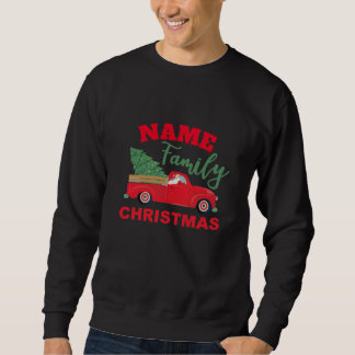 Sweatshirt Chemise de Noël familiale personnalisée et rétro.
