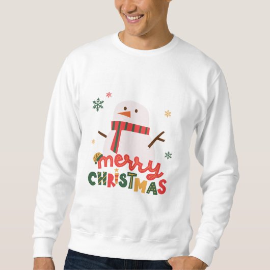 Sweatshirt Chemise de Noël Homme Snowman (Devant)
