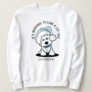 Sweatshirt Chemise de Noël KiniArt Westie