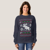 SWEATSHIRT CHEMISE DE NOËL LAIDE DE MOOSE DRÔLE NOËL (Devant entier)