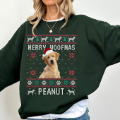 Sweatshirt Chemise de Noël laide personnalisée pour chien ave