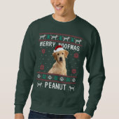 Sweatshirt Chemise de Noël laide personnalisée pour chien ave (Devant)
