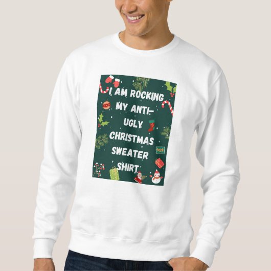 Sweatshirt Chemise de Noël moche (Devant)