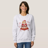Sweatshirt Chemise de Noël pour chat Santa Paws (Devant entier)