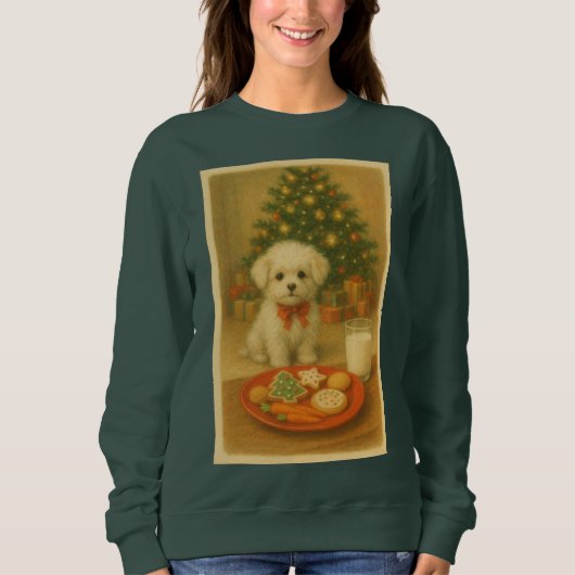 Sweatshirt Chemise de Noël pour chien Nikko (Devant)