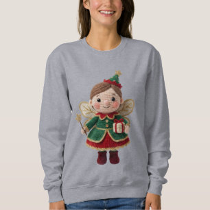 Sweatshirt Chemise de Noël pour femmes en crochet de fée – Mi