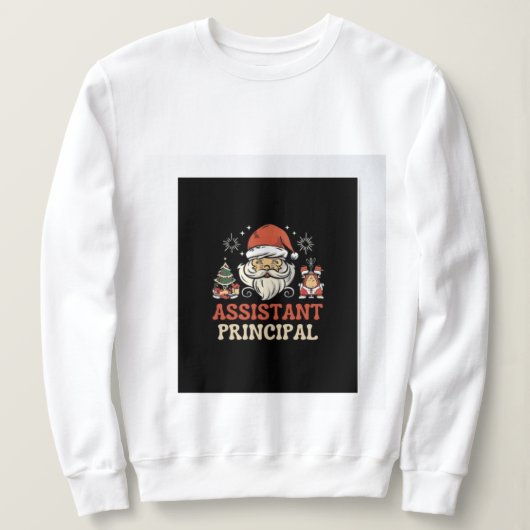 Sweatshirt Chemise de Noël principale adjointe (Design devant)