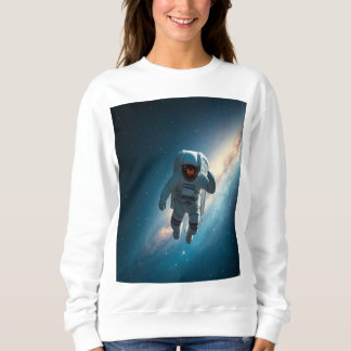 Sweatshirt Chemise de nuit graphique galaxie d'astronaute pou