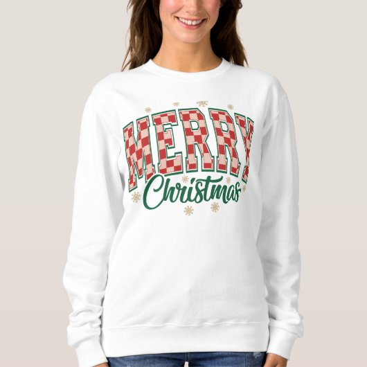 Sweatshirt Chemise de sport à lettre de l'université « Joyeux (Devant)