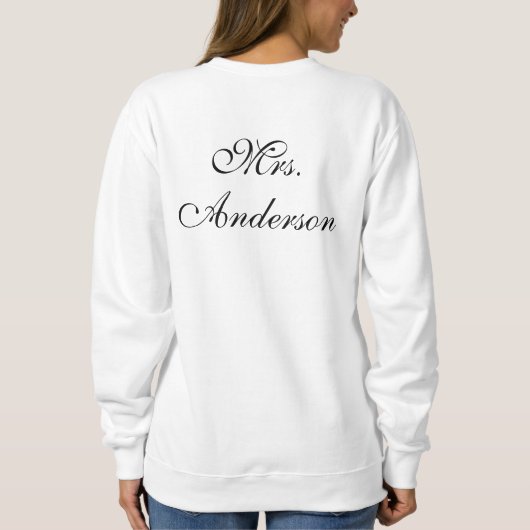 Sweatshirt Chemise de sport décontractée avec nom unique impr (Dos)