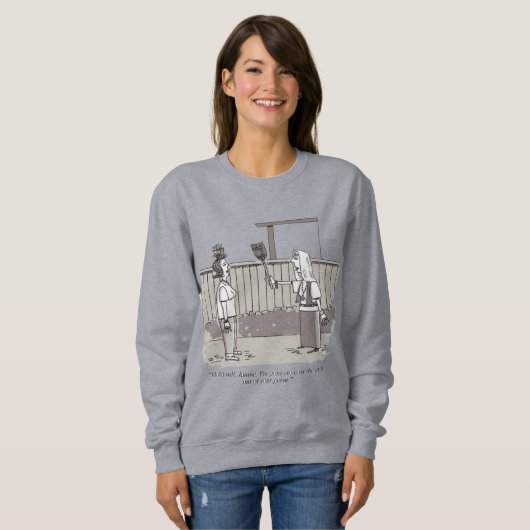 Sweatshirt Chemise de sport grise pour femmes Evil Perm (Devant entier)