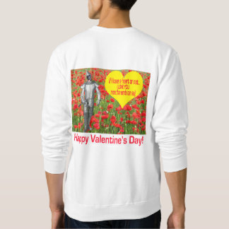 Sweatshirt chemise de sudation d'homme. Joyeuse Saint-Valenti