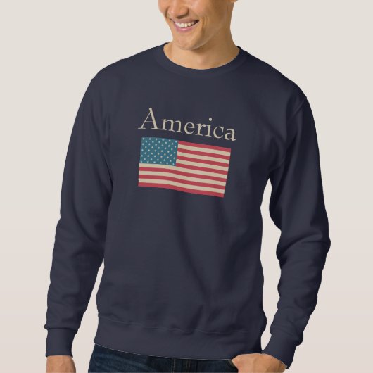 Sweatshirt Chemise de sudation Drapeau Américain (Devant)