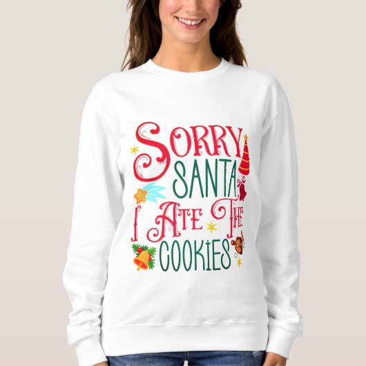 Sweatshirt Chemise de vacances joueuse avec biscuit disant (Devant)