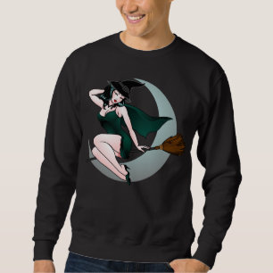 Sweatshirt Chemise d'Halloween rétro-Pin-up fille chemise d'H