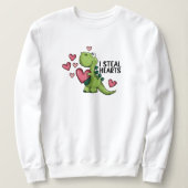 Sweatshirt Chemise Dino Saint Valentin, cadeau de Saint Valen (Design devant)