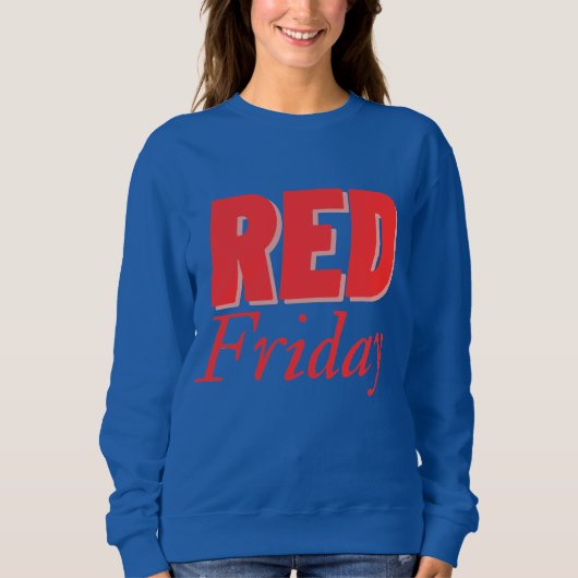 Sweatshirt Chemise douce rouge vendredi dames (Devant)