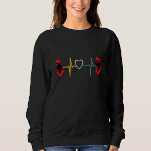 Sweatshirt Chemise Drapeau Albanie - Bouton De Coeur Albanais