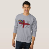 Sweatshirt Chemise Drapeau Herm (Devant entier)