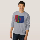 Sweatshirt Chemise Drapeau Sami People (Devant entier)