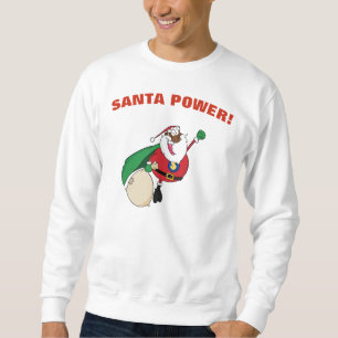 Sweatshirt Chemise électrique Superhero Black Père Noël