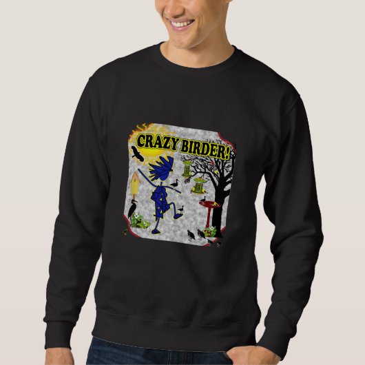 Sweatshirt Chemise et cadeaux fous de Birder (Devant)