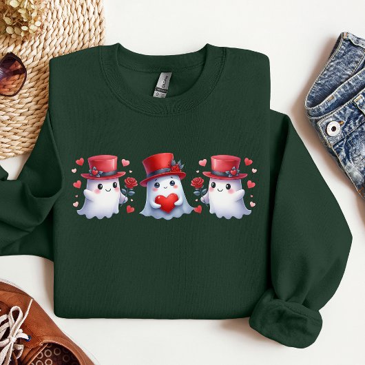 Sweatshirt Chemise fantôme de la Saint Valentin, cadeau de la