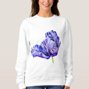 Sweatshirt Chemise femme aquarelle Tulipe violette