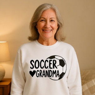 Sweatshirt Chemise grand-mère de football - Coeur mignon et c