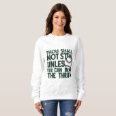 Sweatshirt Chemise Humour volante de baseball (Devant entier)