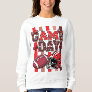 Sweatshirt Chemise Jour Jeu, Coquette Cheer Bow Football
