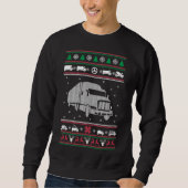 Sweatshirt Chemise laide de chandail de Noël de chauffeur de (Devant)