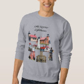 Sweatshirt Chemise Lake Superior Lighthouses noir lettrage (Devant)