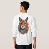 Sweatshirt Chemise motif chatte colorée. (Dos entier)