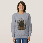 Sweatshirt Chemise Mystical Owl Moon Phases - Gothique Witchy (Devant entier)
