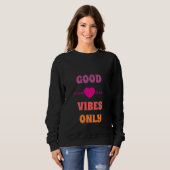 Sweatshirt Chemise noire à manches longues pour femmes (Devant entier)