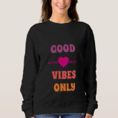Sweatshirt Chemise noire à manches longues pour femmes (Devant)