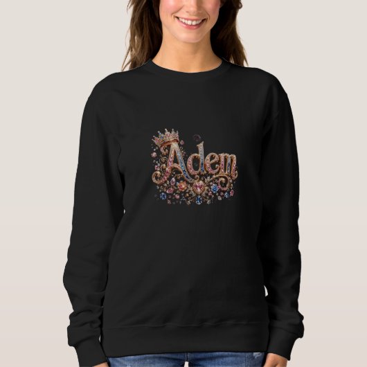Sweatshirt Chemise noire Adam Crown (Devant)