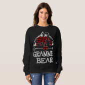 Sweatshirt Chemise Ours Grammie, Buffalo Rouge Plaid Ours Gra (Devant entier)