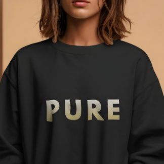 Sweatshirt chemise pure tee minimaliste typographie dorée