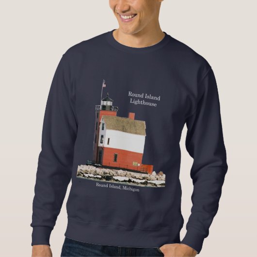Sweatshirt Chemise Round Island Lighthouse foncé (Devant)